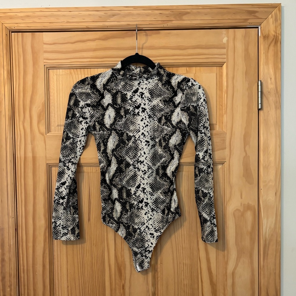Blue Blush Snakeskin Bodysuit